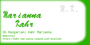 marianna kahr business card